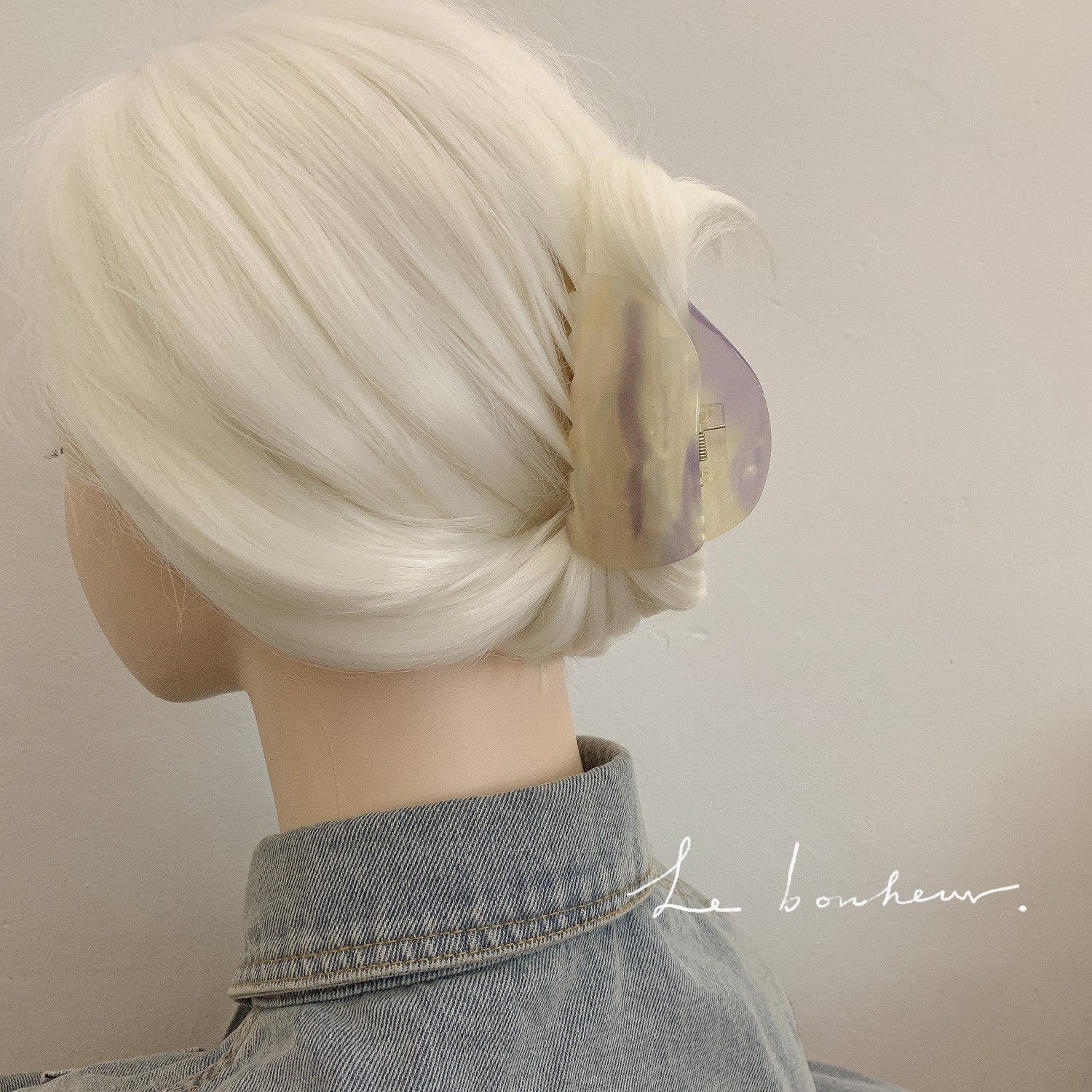 Wholesale Blue Porcelain Orange Day Acetate Hair Clips